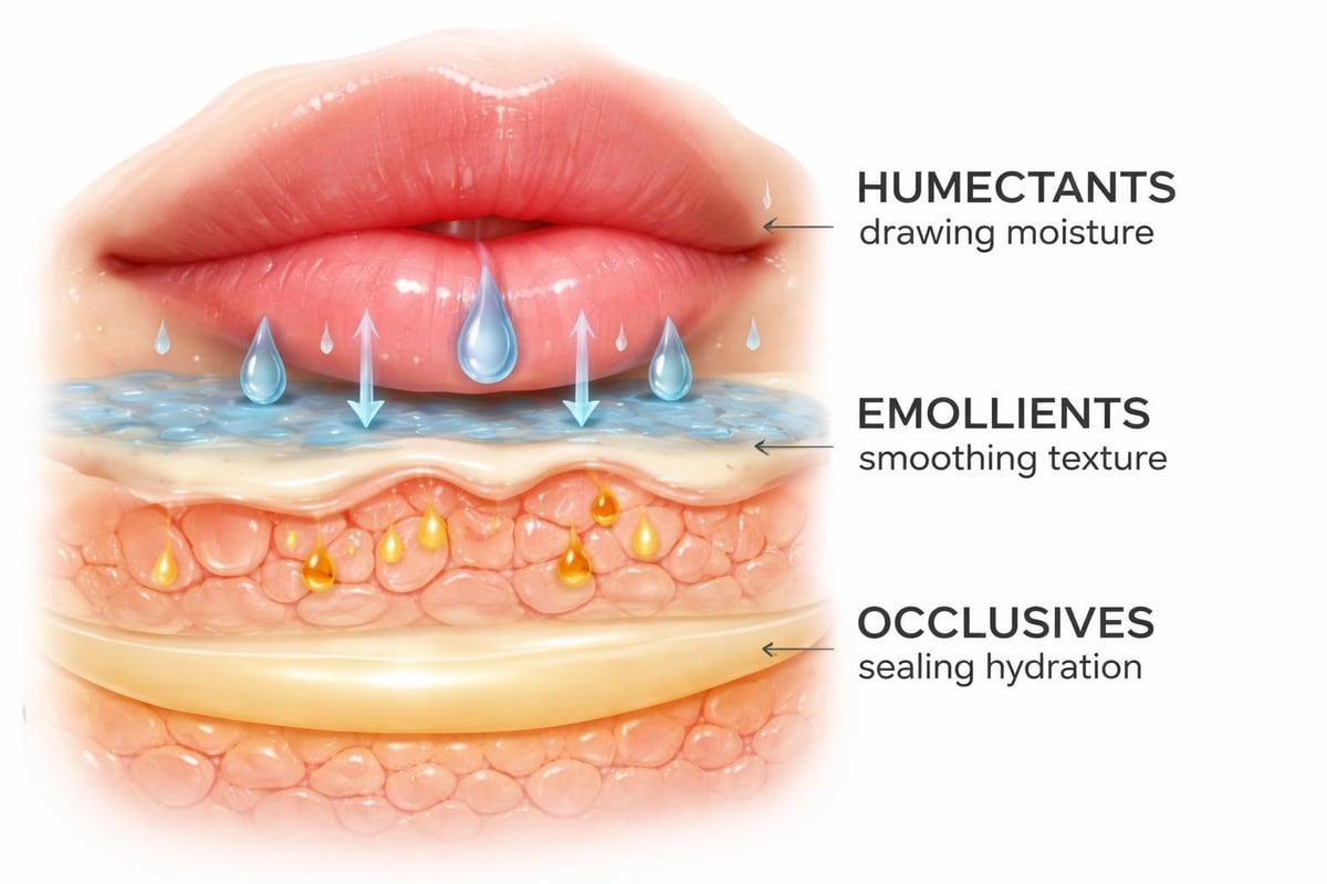 Lip hydration layers
