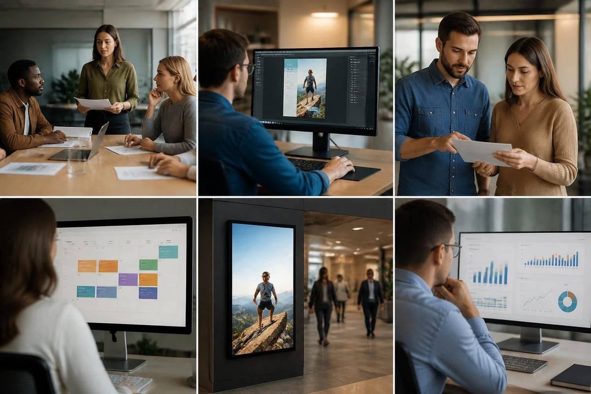 Digital signage content workflow