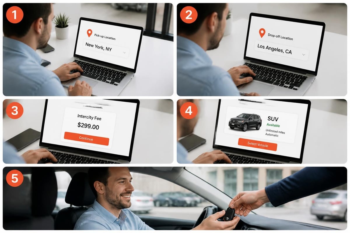 One-way rental process flow