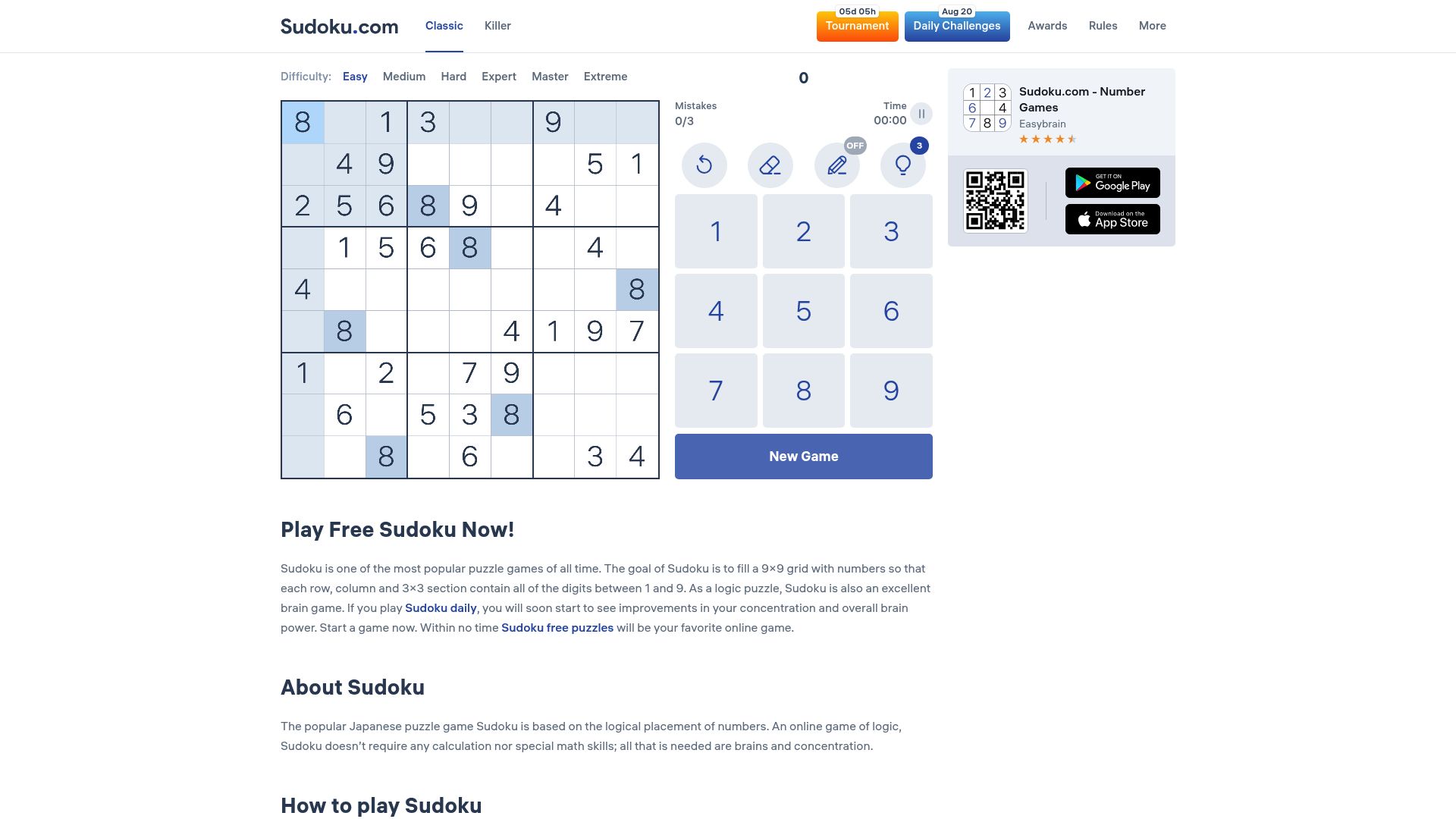7 Best Free Sudoku Website Picks for 2025 - Sudoku.com