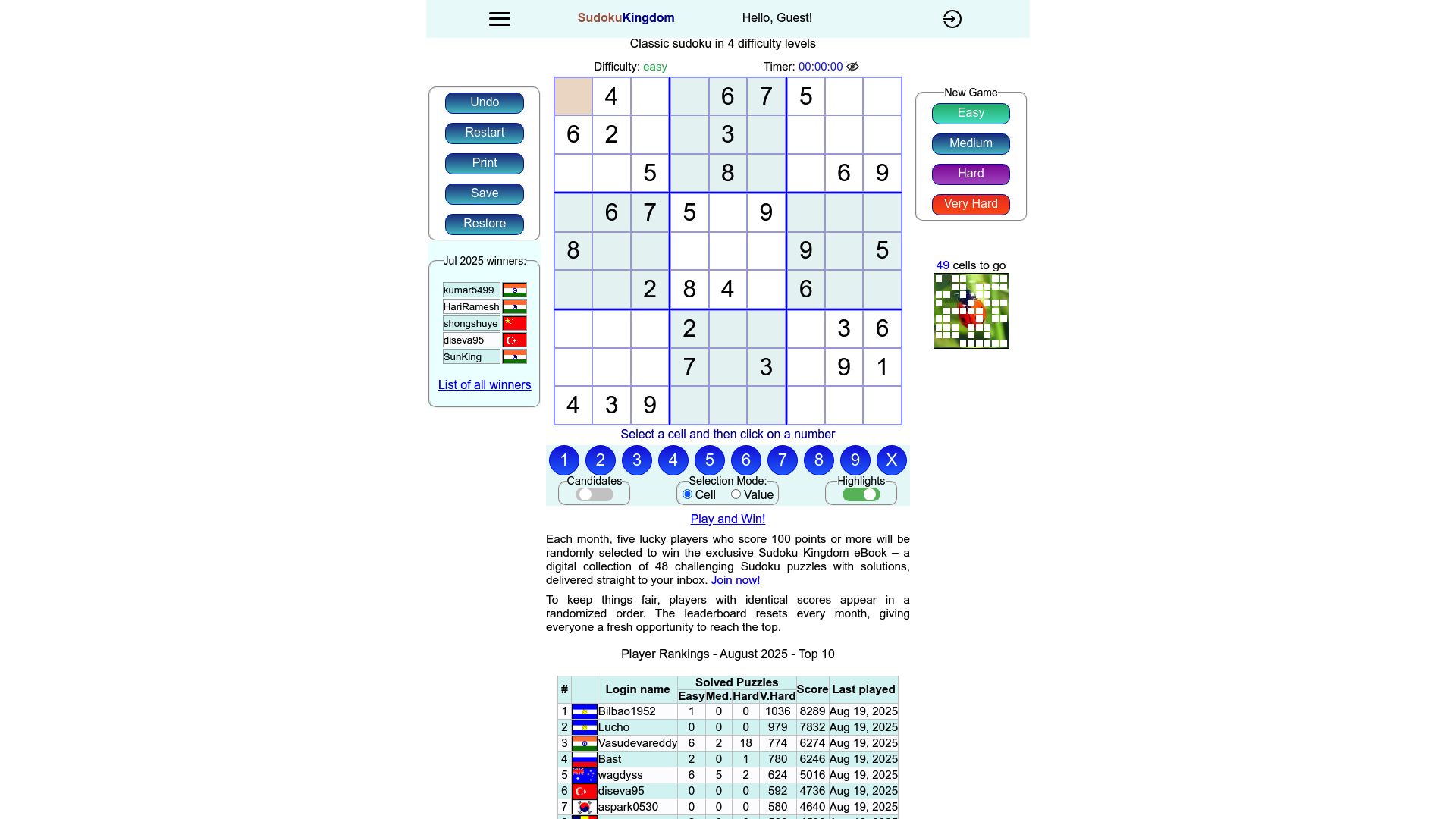 7 Best Free Sudoku Website Picks for 2025 - Sudoku Kingdom