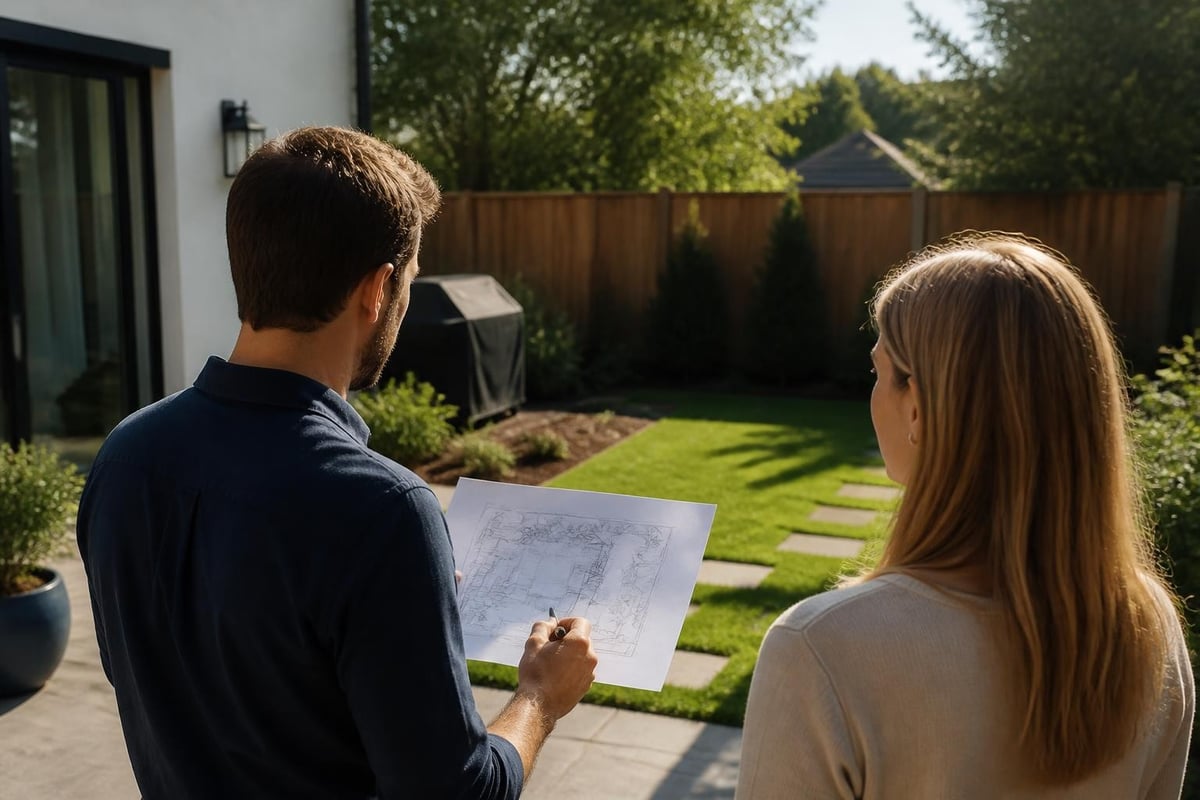 Outdoor BBQ area layout planning
