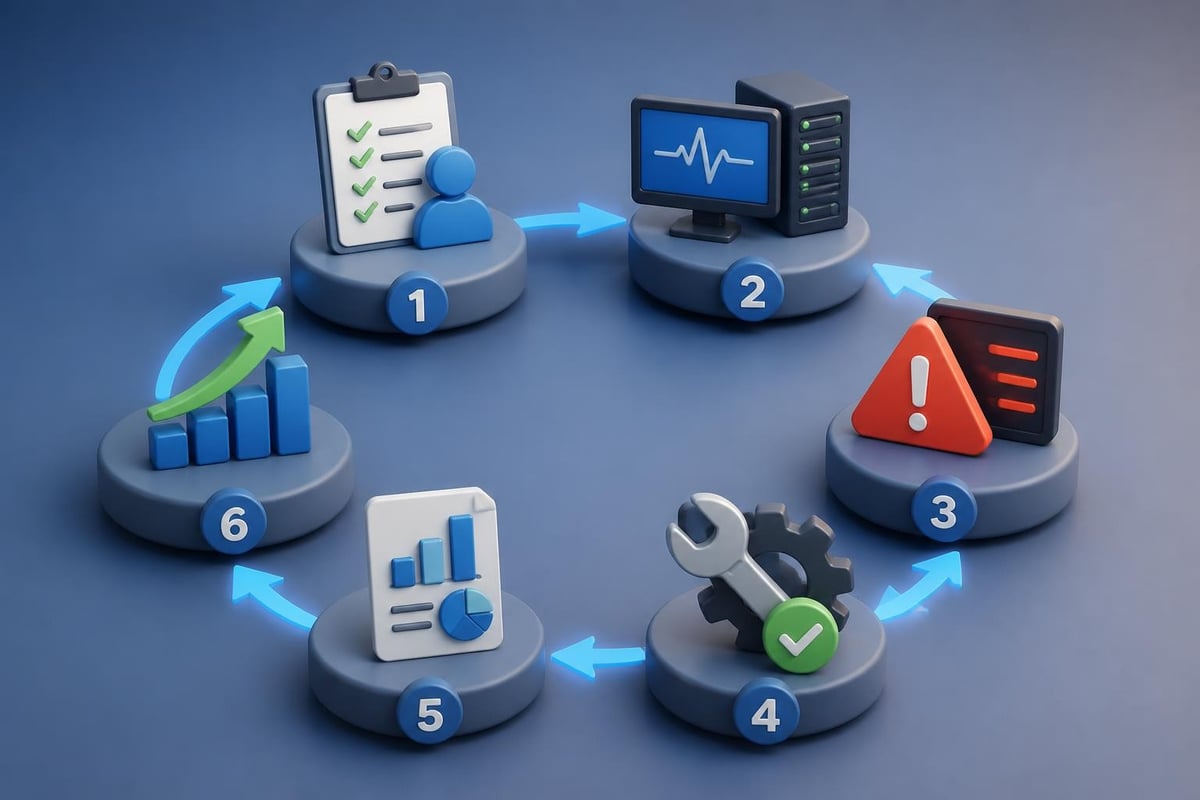 Outsourced IT managed services workflow