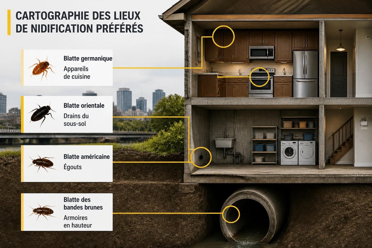 Zones d'infestation par espèce
