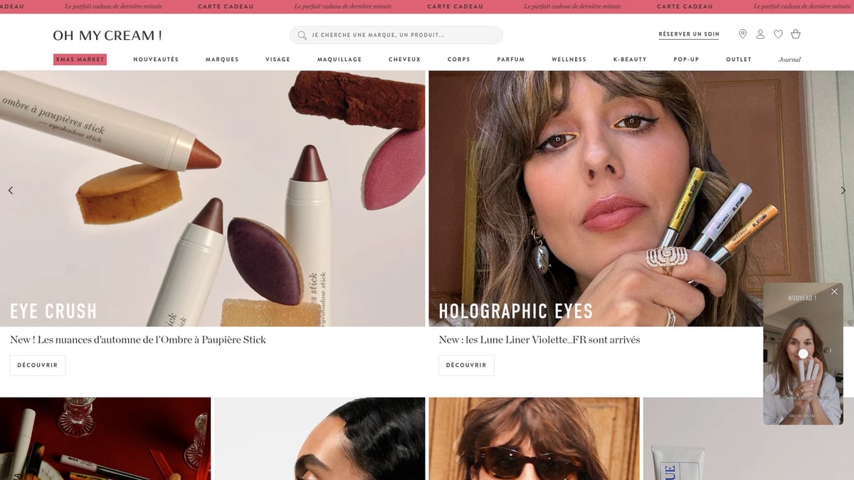 7 Idées Inspirantes De Site Shopify À Découvrir En 2026 - Oh My Cream