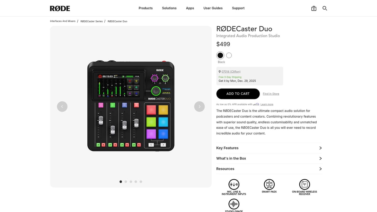7 Essential Best Podcast Equipment for Beginners in 2026 - Rode Rodecaster Duo All-in-One Podcast Production Studio