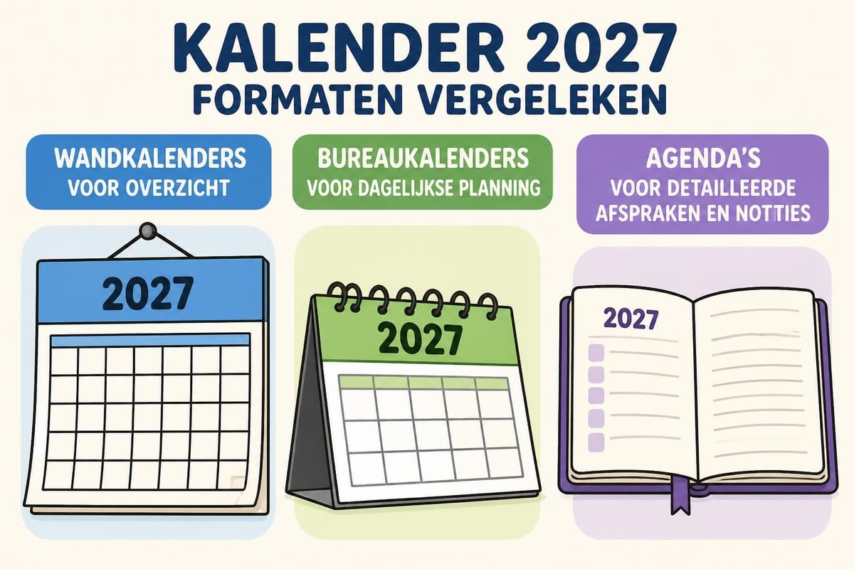 Verschillende kalendersoorten voor verschillende behoeften