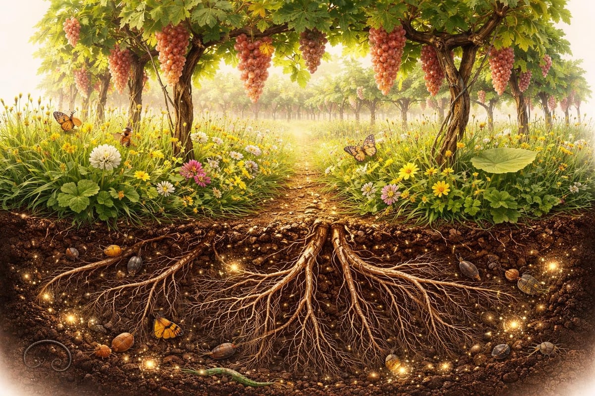 Organic vineyard ecosystem