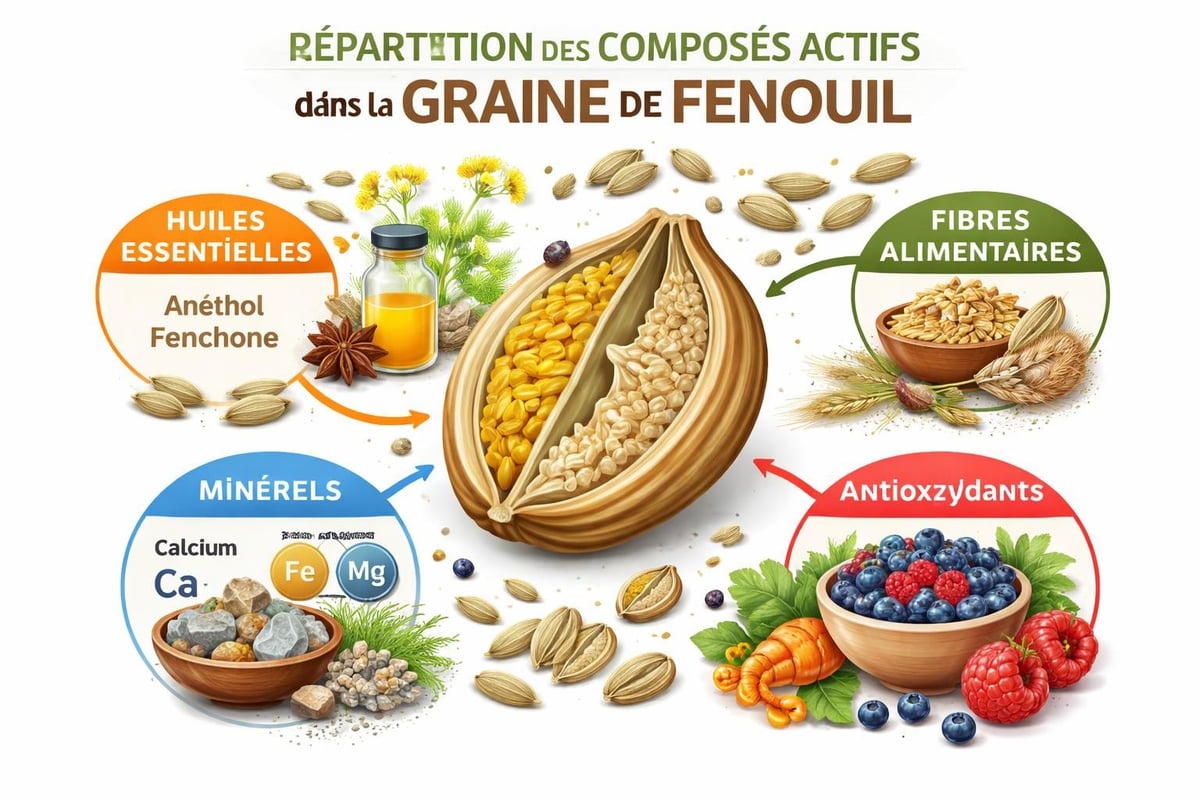Composition nutritionnelle graine fenouil