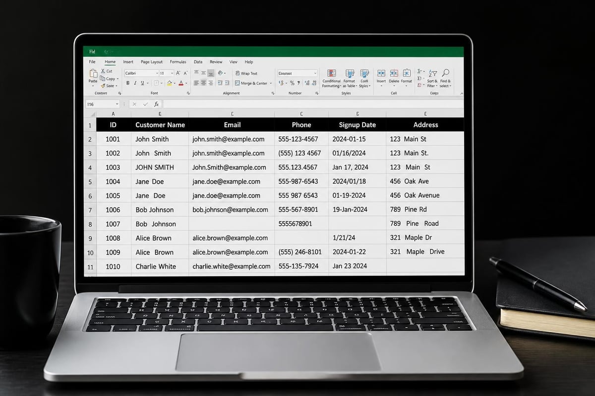 Common Excel data quality issues