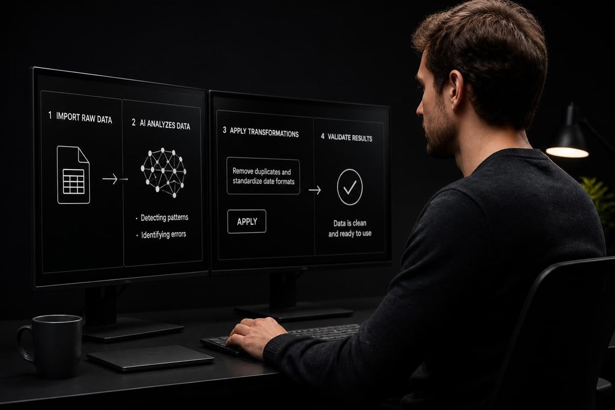AI cleaning workflow steps