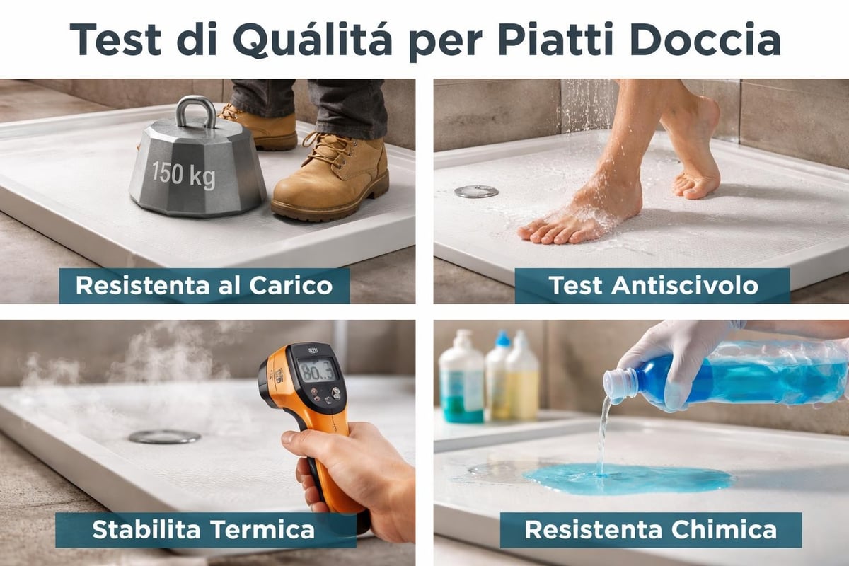 Test di qualità piatti doccia