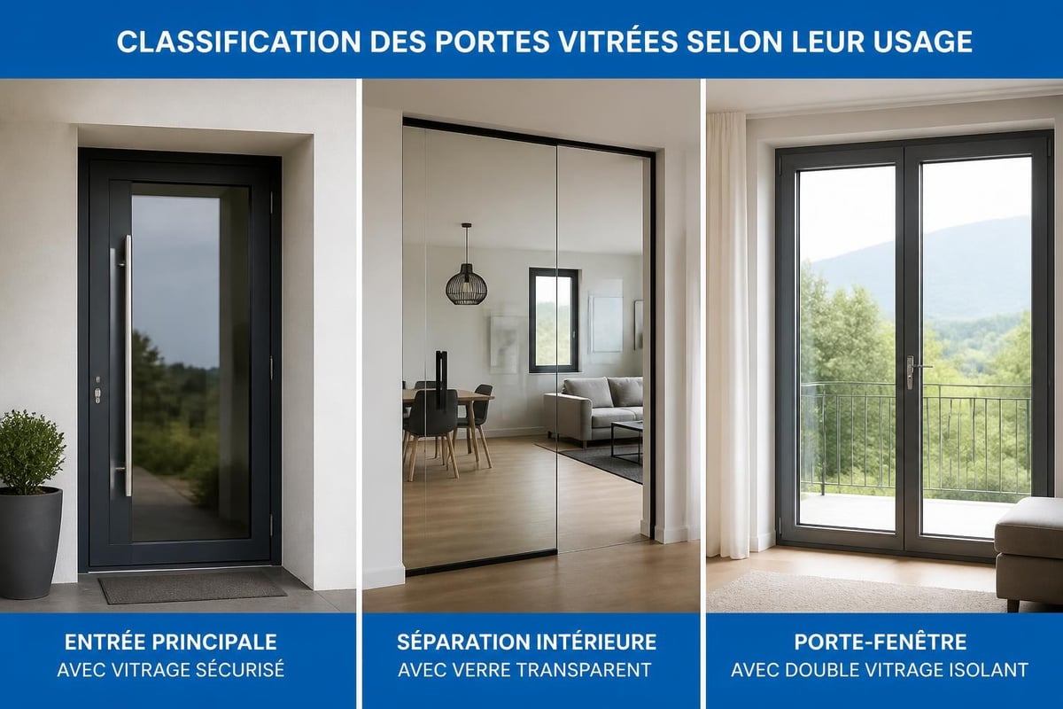 Types de portes vitrées