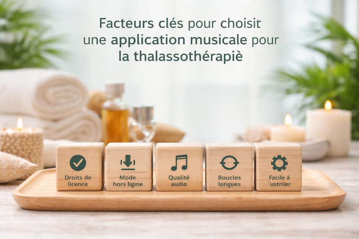 Professional music app selection criteria for thalassotherapy