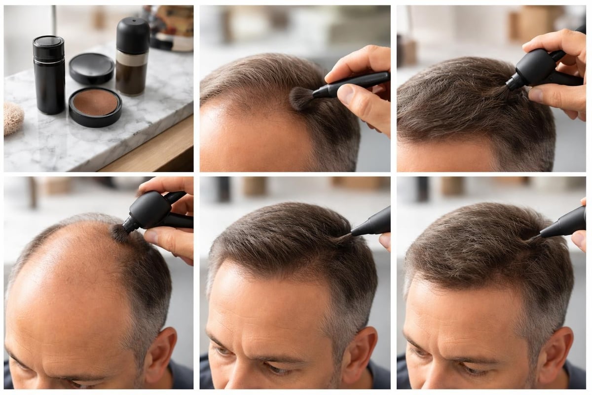 Scalp concealer application