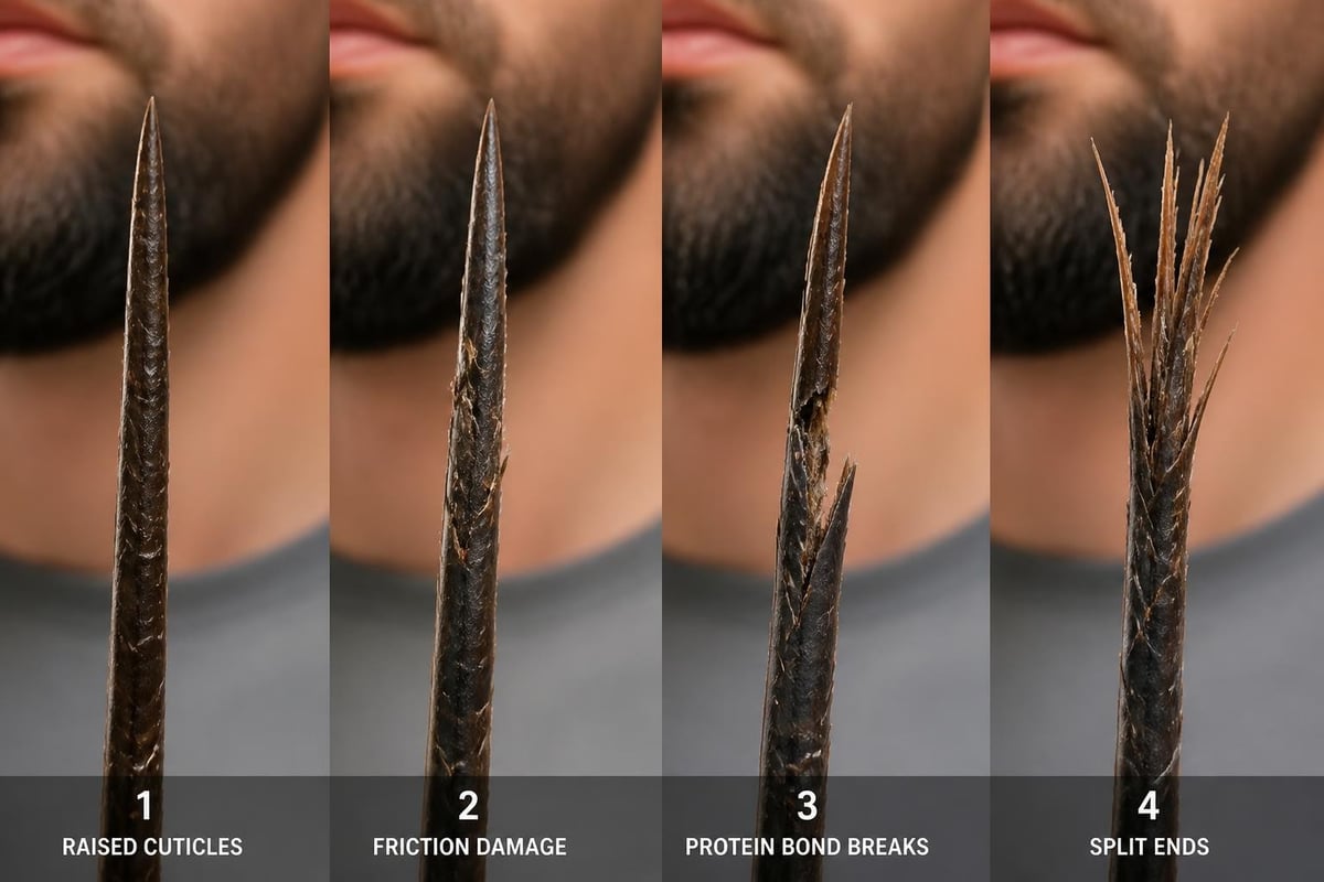 Hair cuticle damage cycle