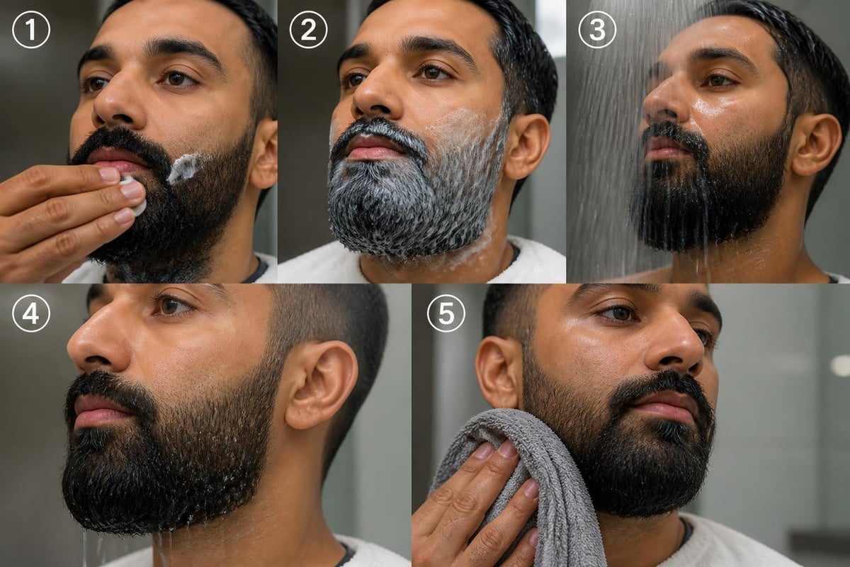 Beard conditioning steps