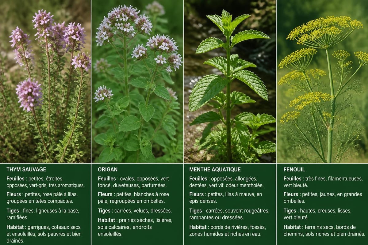 Identification des herbes aromatiques sauvages