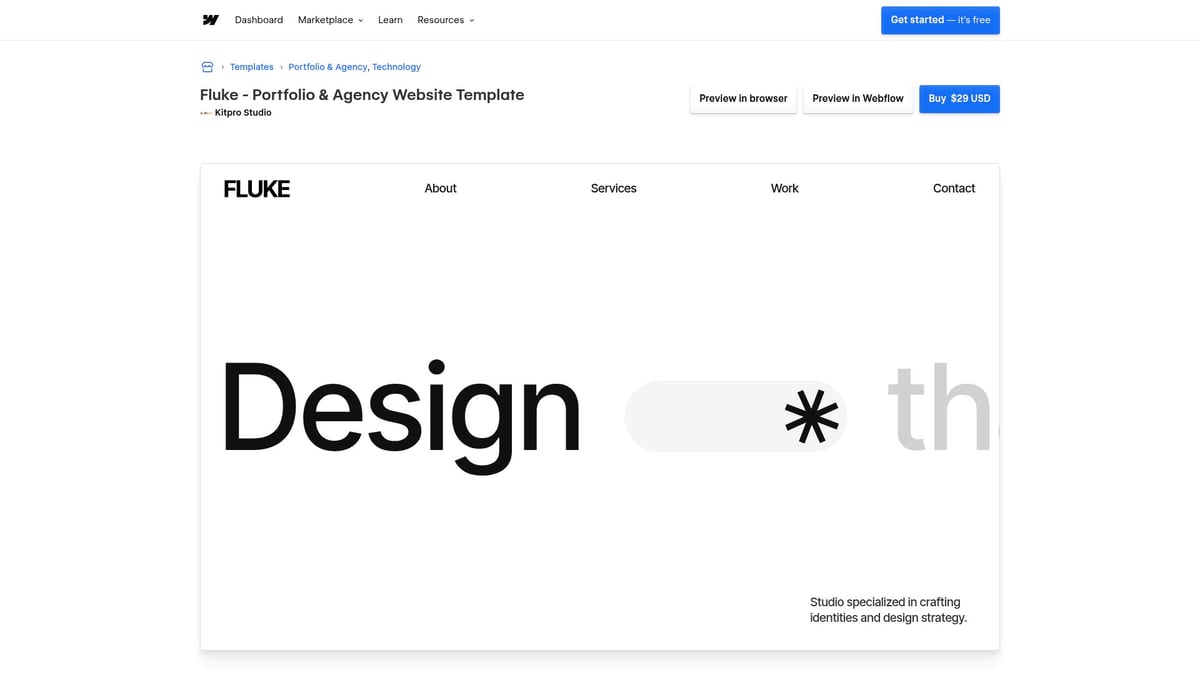 7 Inspiring Creative Agency Website Ideas for 2025 - Fluke – Minimal and Modern One-Page Agency Template