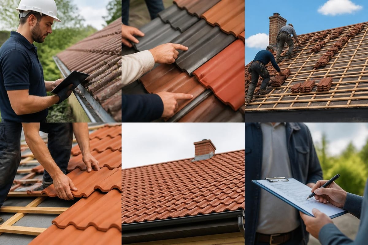 Roof retile project phases