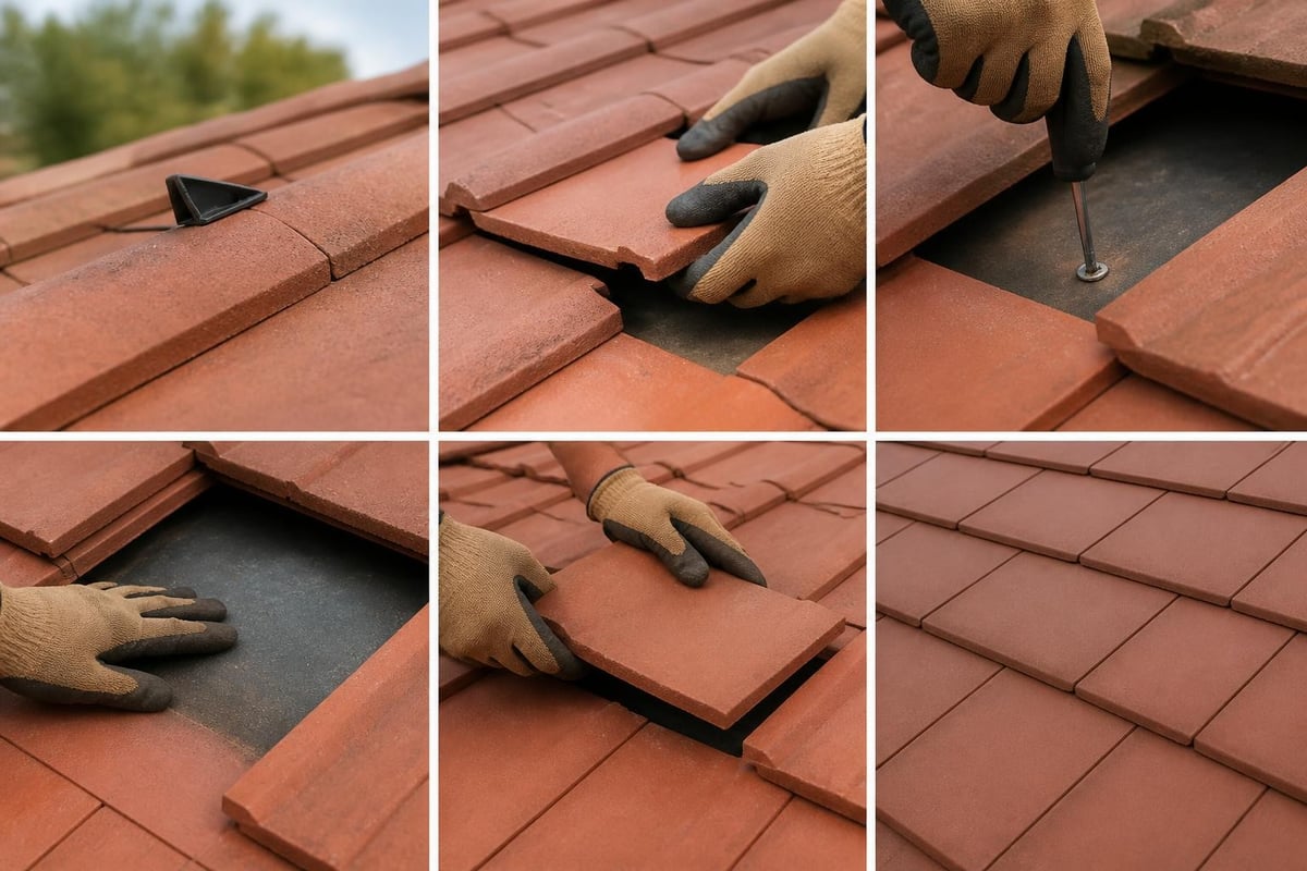 Cement tile replacement process