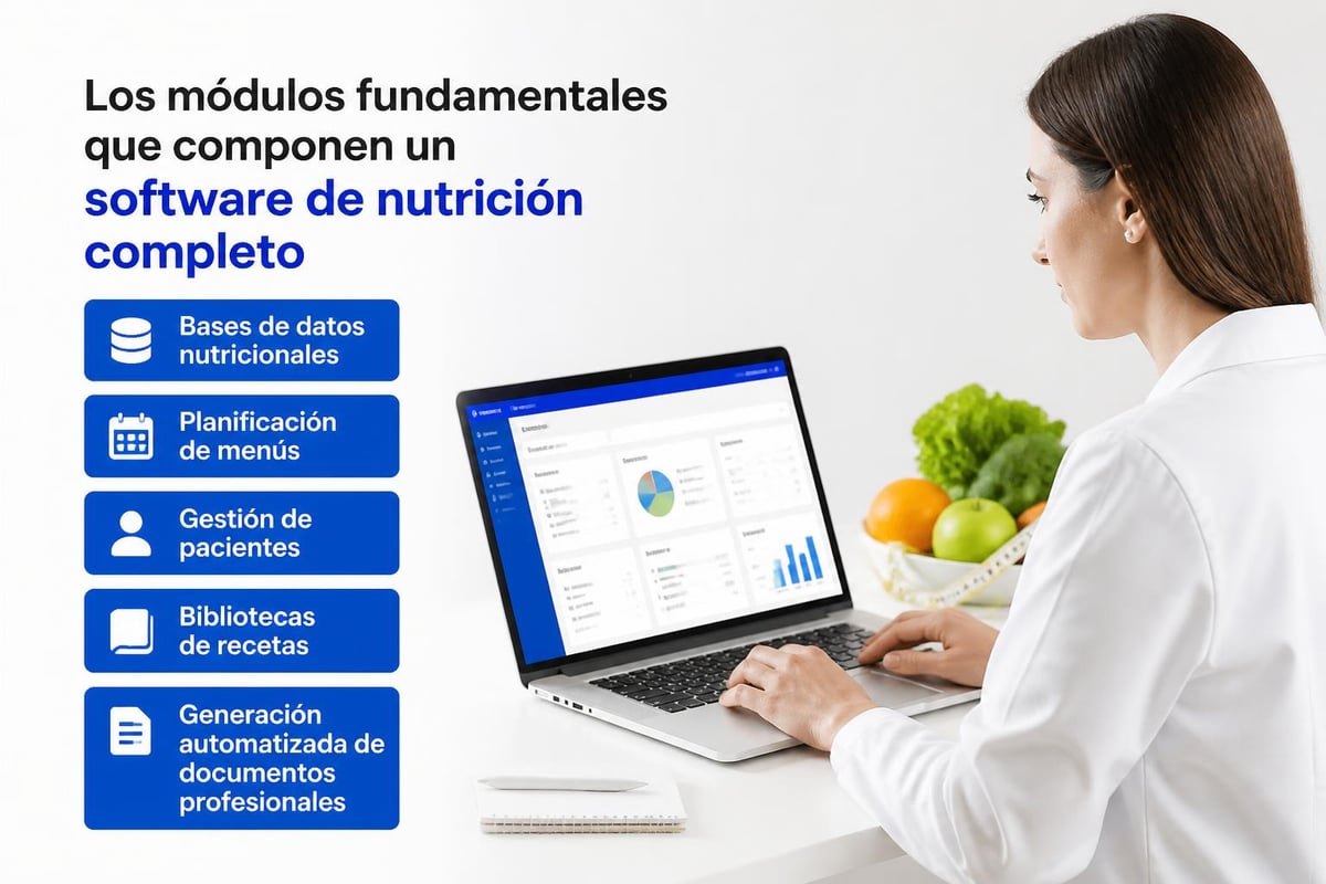 Componentes integrados en software de nutrición