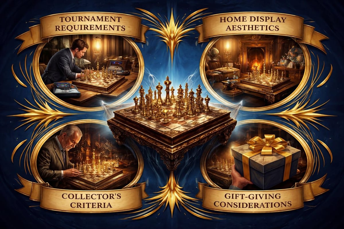 Choosing chess sets by purpose