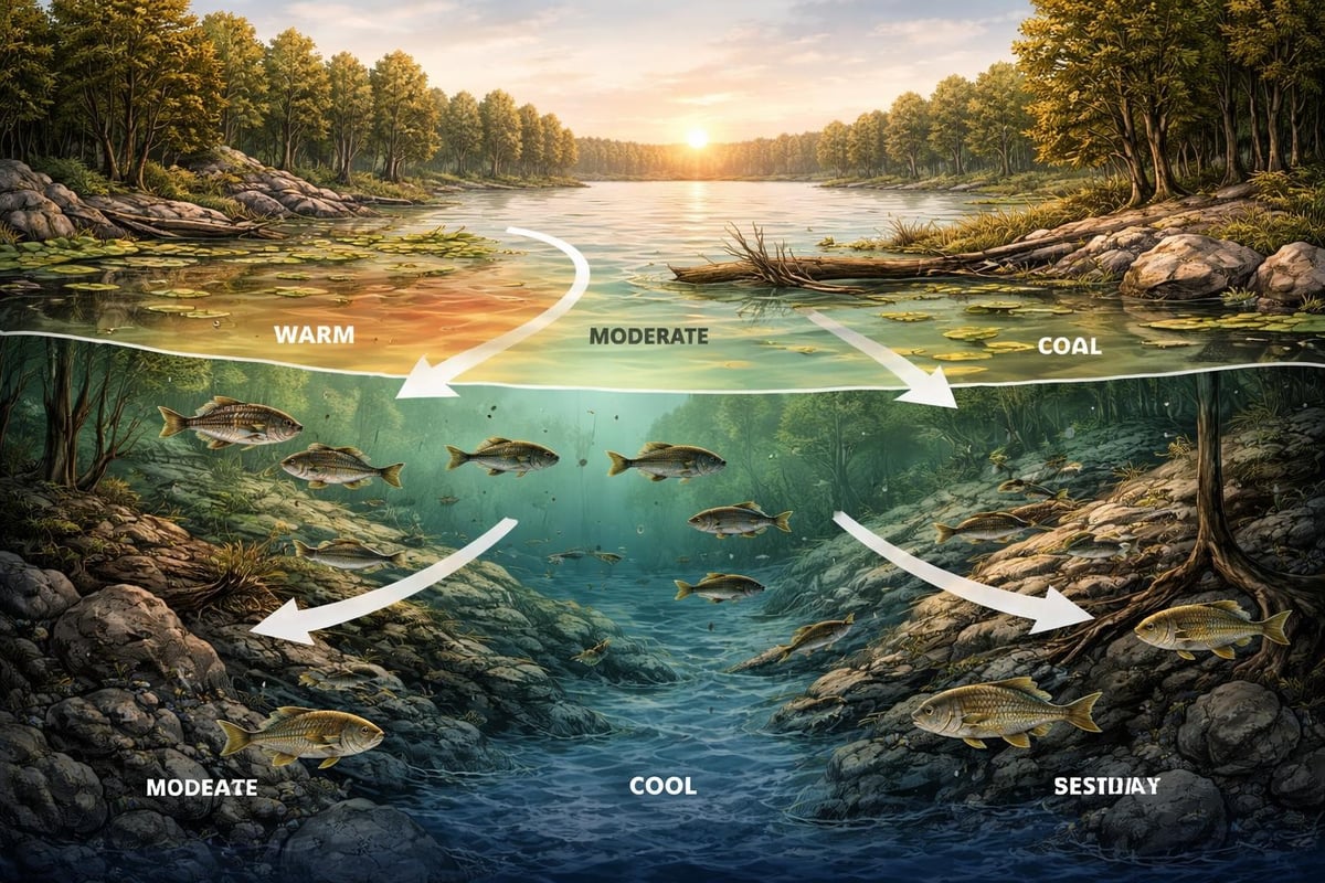 Fish behavior patterns by water condition