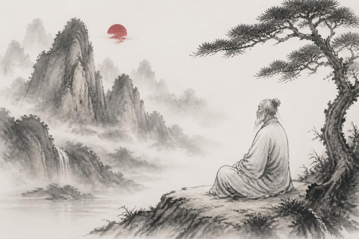 Sitting in forgetting meditation