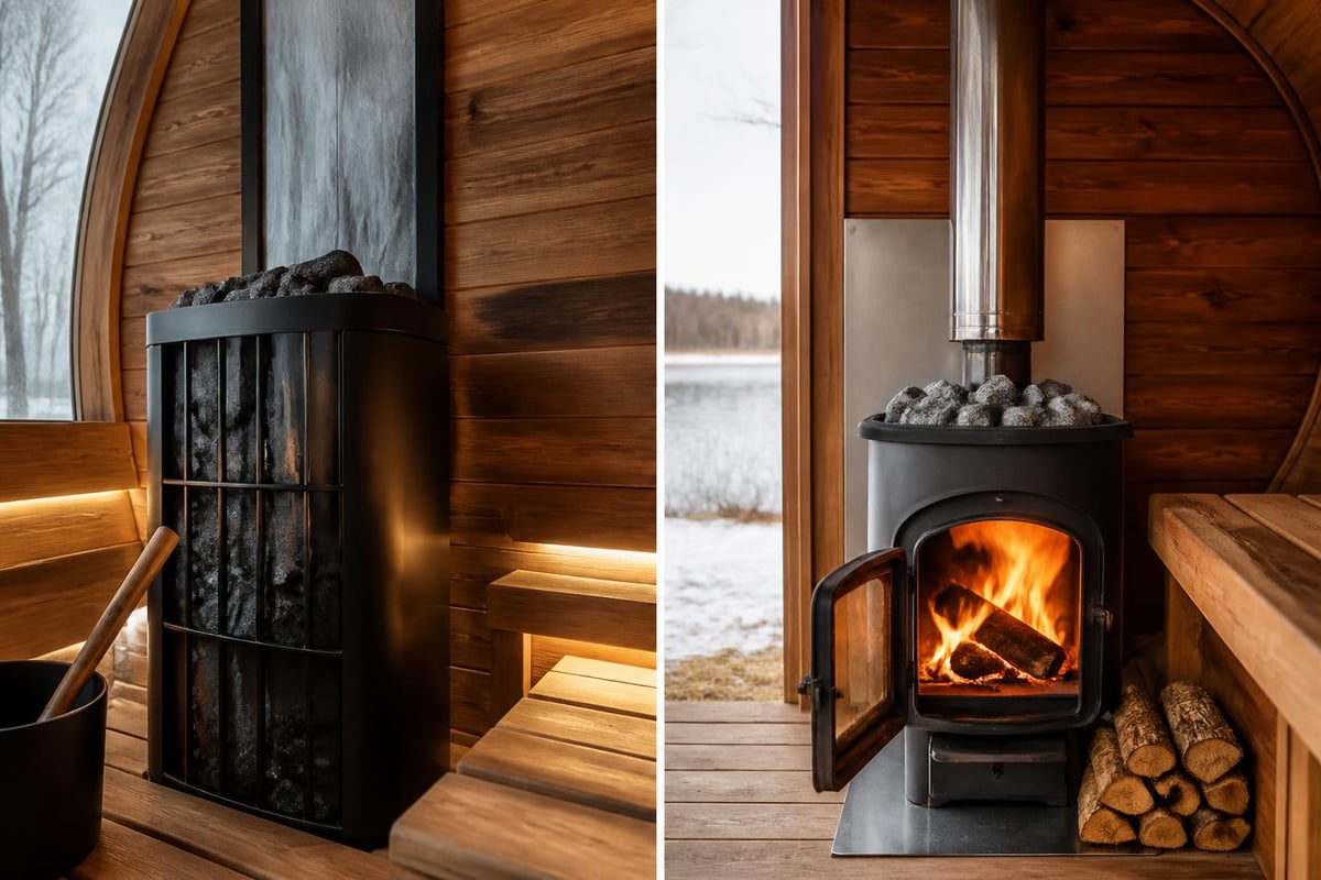 Sauna heating comparison