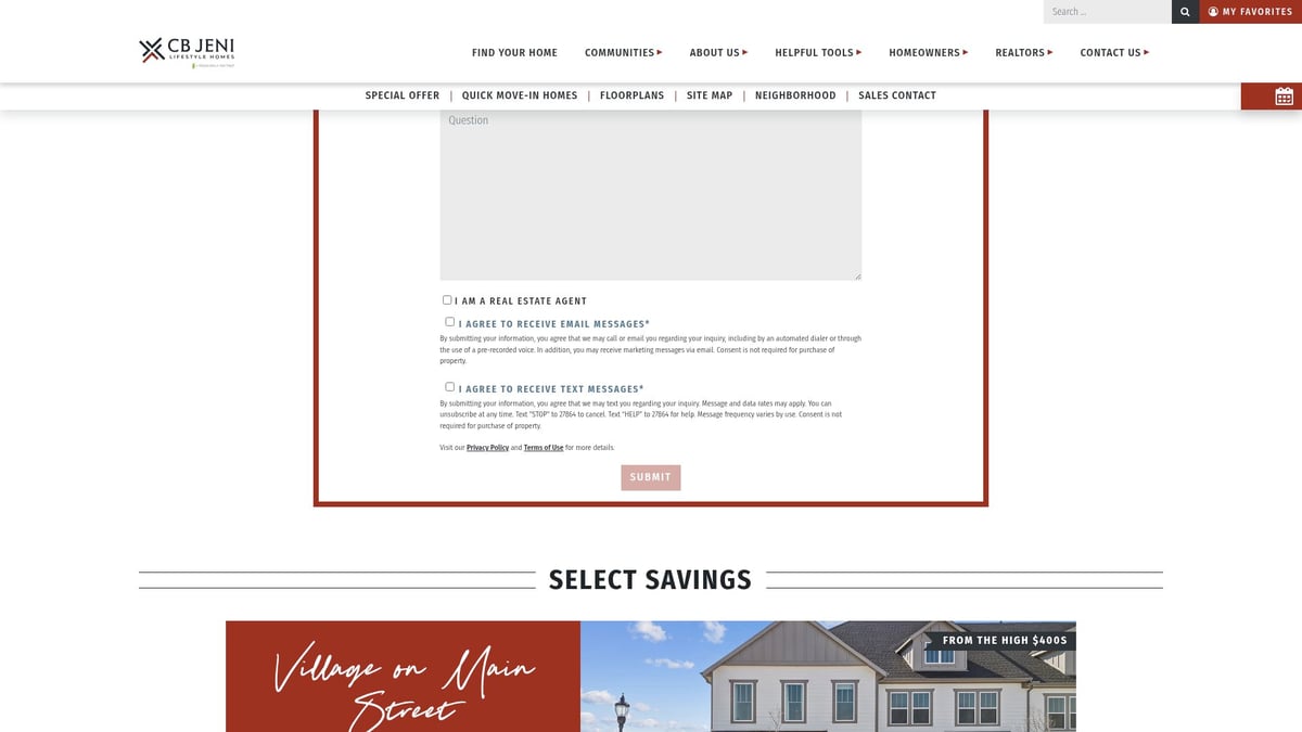 7 Best Frisco New Homes for Sale in 2026 - Village on Main Street Townhomes by CB JENI Homes