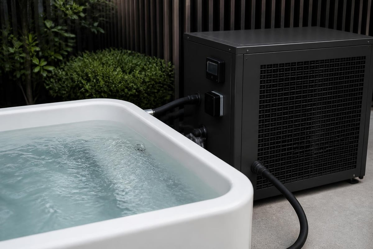 Ice plunge tub temperature control
