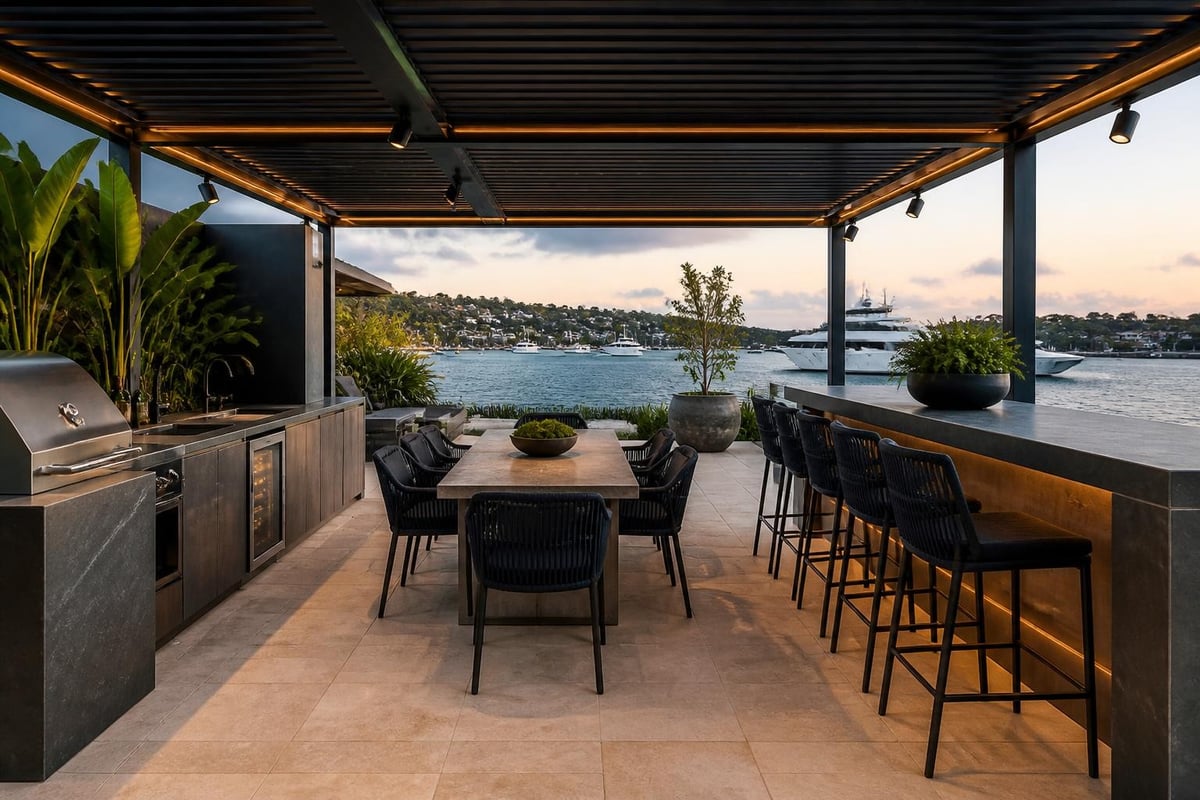 Outdoor kitchen layout