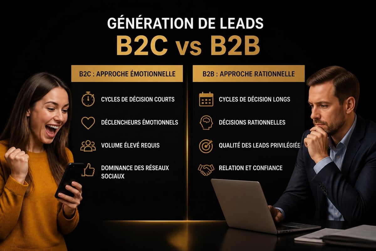 Différences clés entre génération de leads B2C et B2B