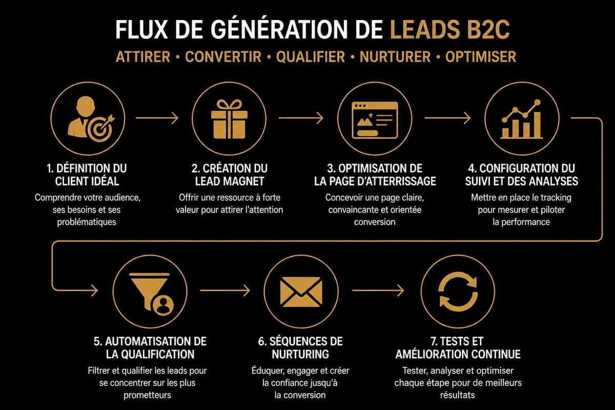 Processus de génération de leads B2C en 7 étapes