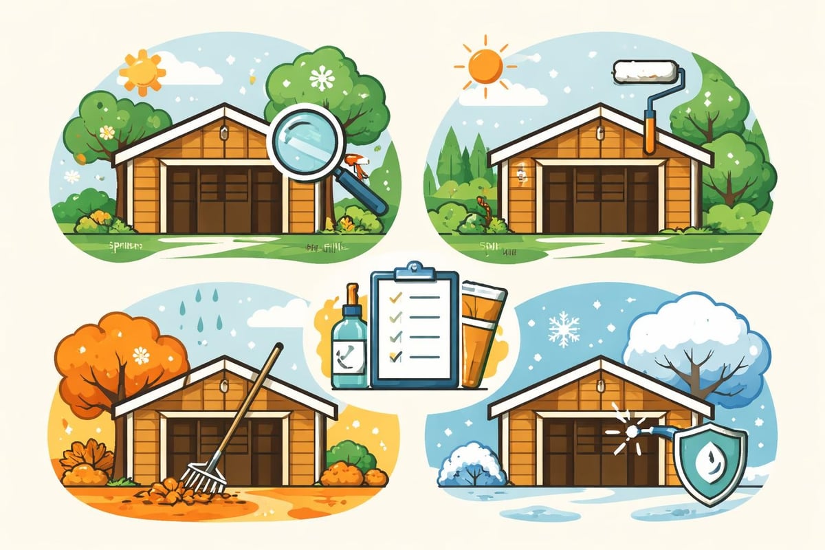 Wooden garage maintenance schedule