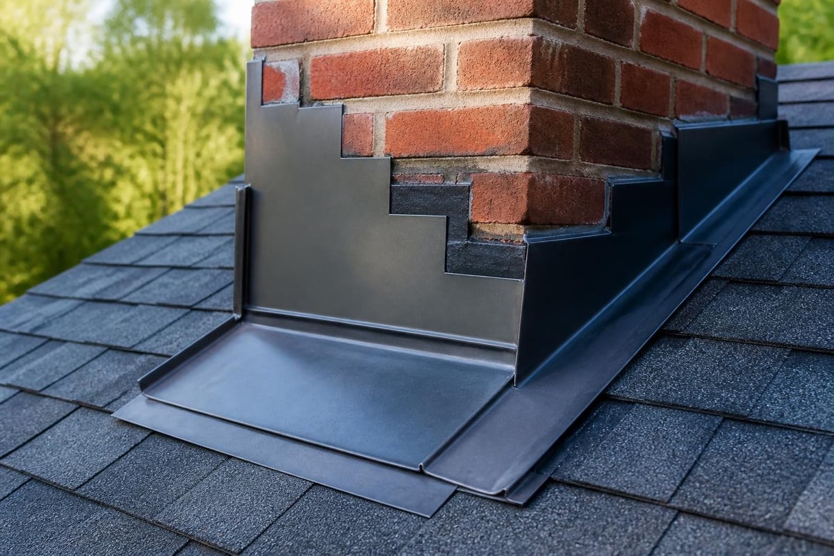 Chimney flashing layers