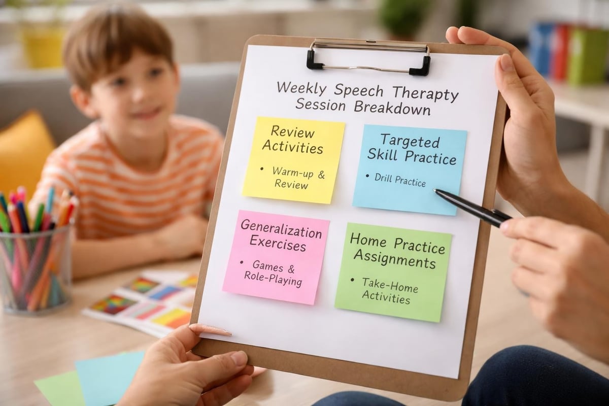 Speech therapy session structure