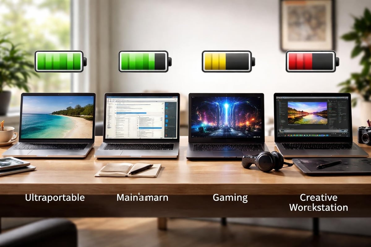 Battery life comparison