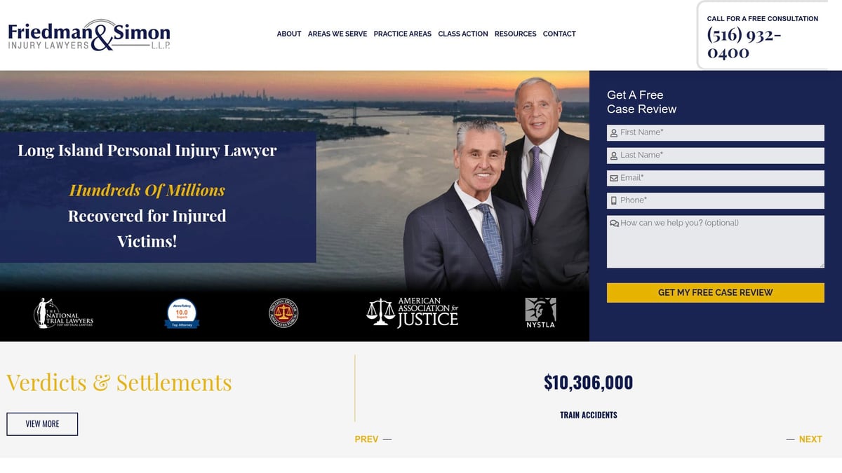 7 Essential Lawyers For Accidents Near Me to Know in 2026 - Friedman & Simon, LLP – Long Island Personal Injury Lawyers