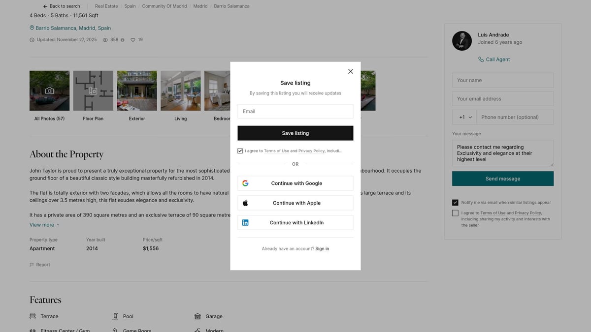 7 Best Luxury Apartments Spain Has to Offer in 2026 - Exclusivity and Elegance Apartment, Barrio Salamanca, Madrid