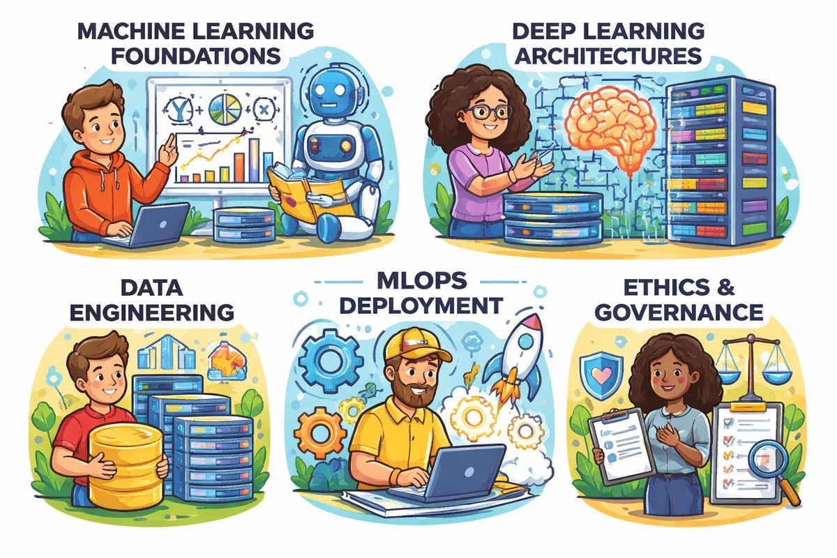 Core competency areas in AI engineering