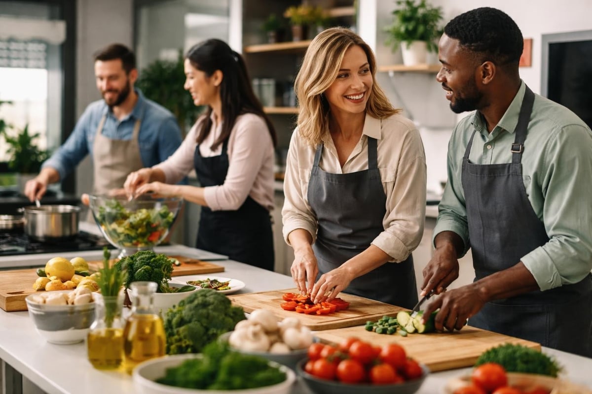 Team collaboration through cooking