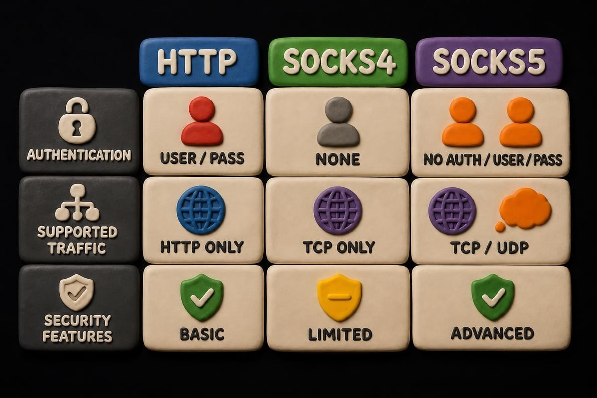 Proxy protocol comparison