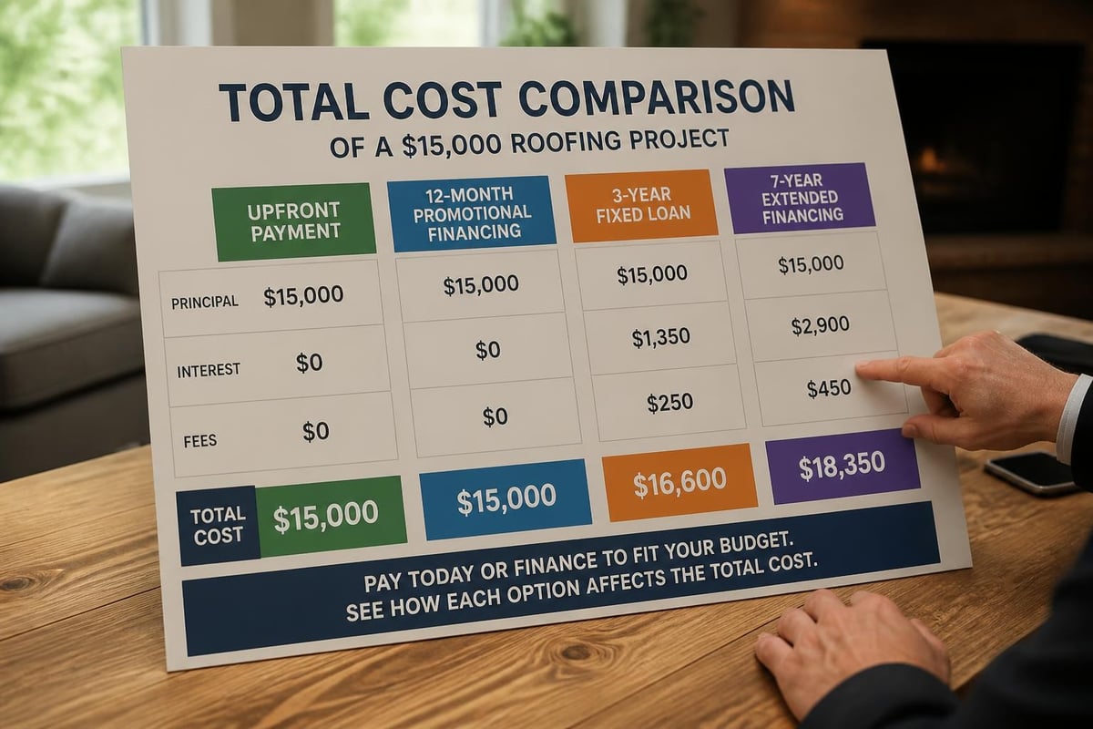 Roofing loan cost breakdown