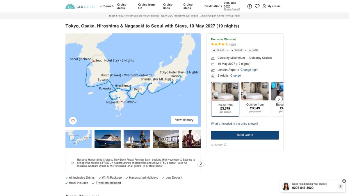 Top 7 Best Japan Cruises to Experience in 2025 - Celebrity Millennium: Tokyo, Osaka, Hiroshima & Nagasaki to Seoul