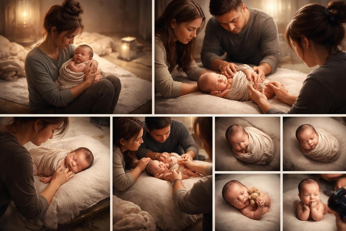 Newborn posing workflow
