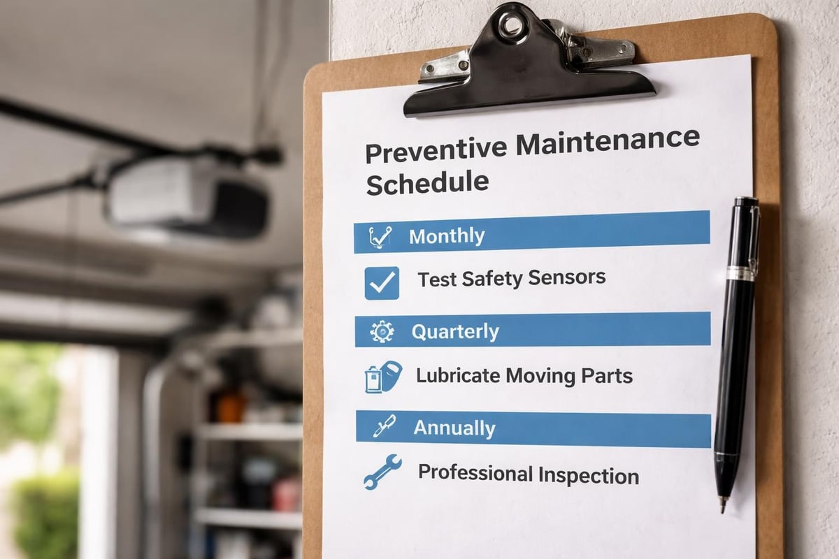 Garage door opener maintenance