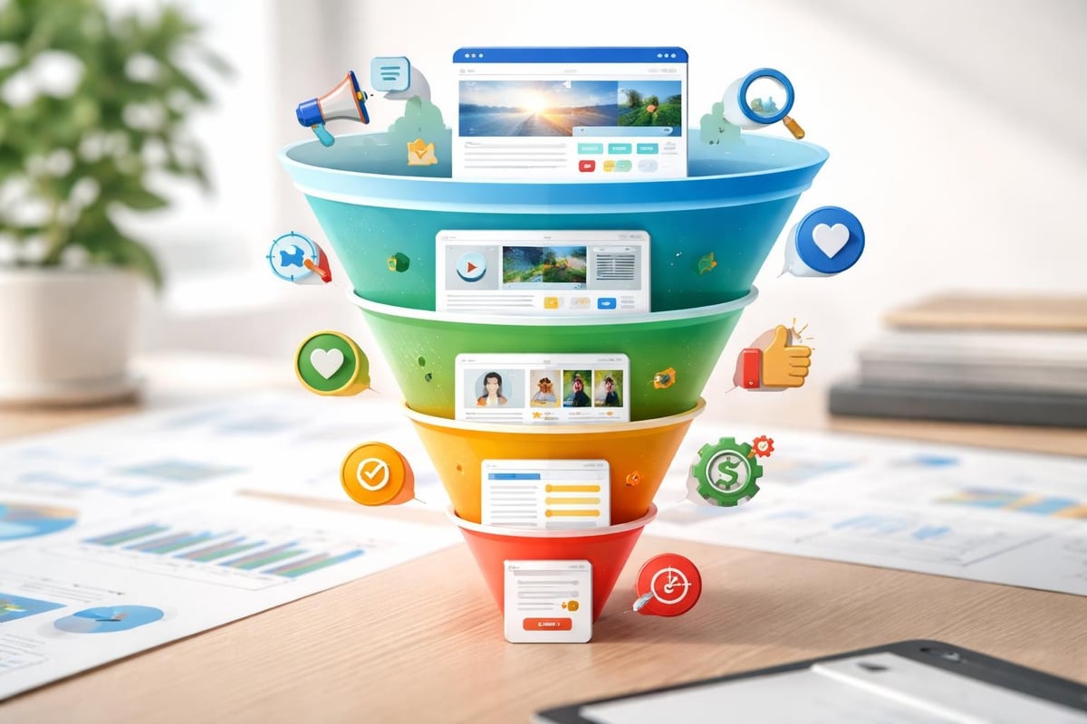 Conversion optimization funnel