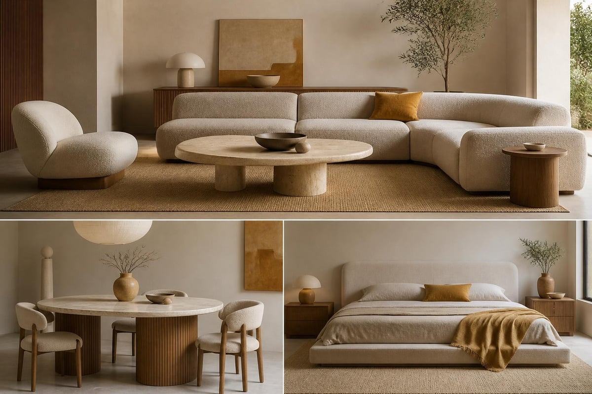 Contemporary furniture set components